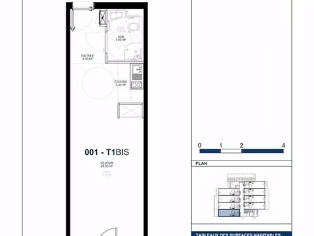 appartement t1 bis - la guerche de bretagne