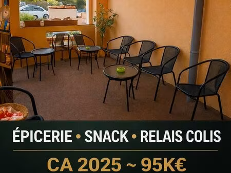 épicerie snack terrasse relais colis – 95k ca – emplacement n°1