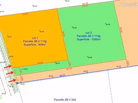 terrain 1000 m2 finhan