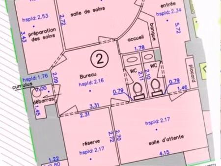 vente local professionnel loué – cabinet de dentiste – montanay
