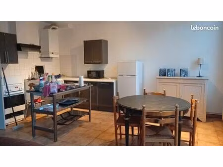 t3 duplex meublé – centre historique – vue abbatiale