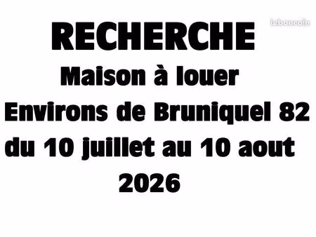 recherche maison à louer dans bruniquel 82