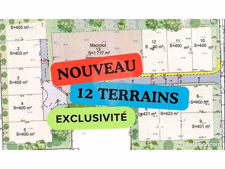 terrain 400 m² martillac