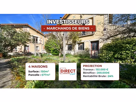 maison à diviser (4 lots) - à 2 minutes du rer