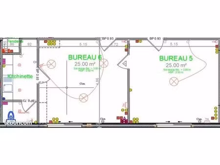 bureau 60 m²