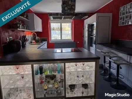 maison rénovée en pierre 4 chambres  grande pièce a vivre avec cuisine ouverte avec terrai