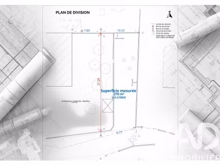 vente terrain 270 m²