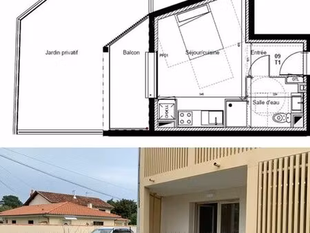 appartement 2022 1 pièce 23 30 m² avec jardin