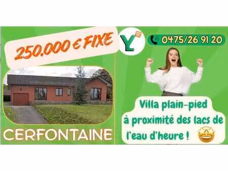 villa 4 façades plain-pied- 3ch- terrain 800m2