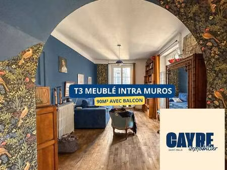 location appartement 3 pièces meublé à saint-malo (35400) : à louer 3 pièces meublé / 90m²