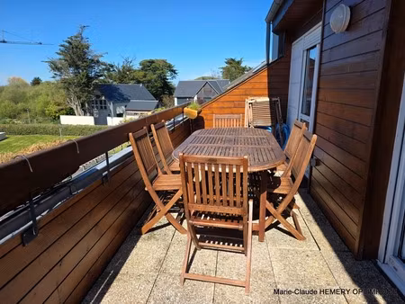 saint briac sur mer:appartement de 69m²  4 pièces  terrasse et balcon ensoleillées  deux s