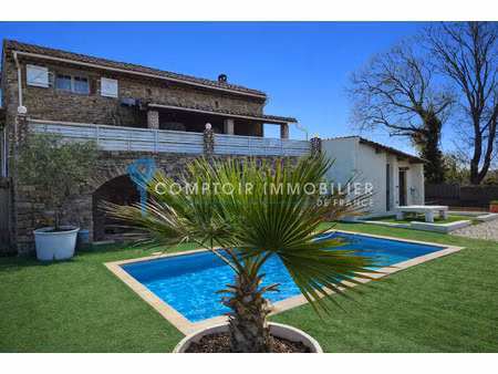 a vendre mas en pierre de caractère 2 logements piscine
