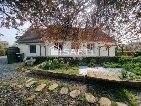 maison plain pied 78m2 – 2 chambres – vie de plain-pied – garage – terrain 1271 m² – proch