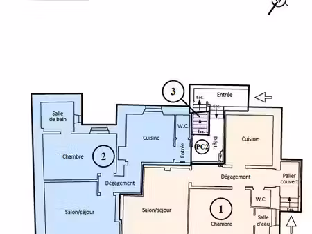 appartement 2 pièces 44 m² avec jardin à wisches (67130)