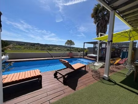 villeveyrac - vue exceptionnelle - 4 chambres + bureau + piscine