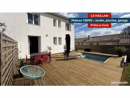 maison 100 m² + jardin  piscine  garage – état neuf