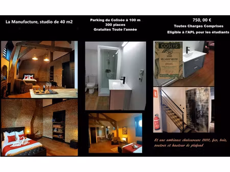 location appartement 1 pièce 40 m² à roubaix (59100)