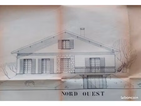 maison individuelle inachevée - avec bâtiment professionnel – fort potentiel