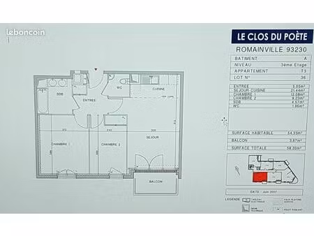 location 3p - romainville (bas)