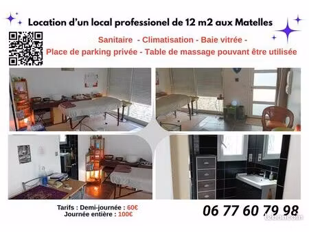 location salle climatisée équipée avec salle de bain toilettes et terrasse 53 m2