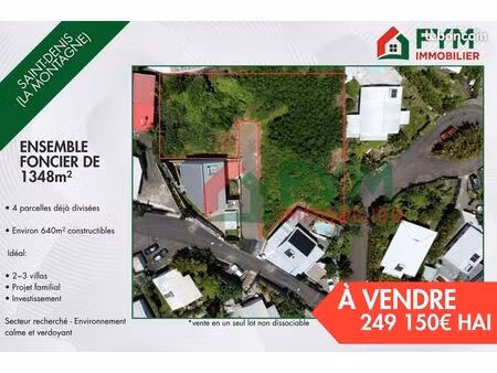 terrain 1348 m² saint-denis