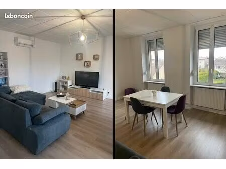 amanviller grand f3 rénové de 90 m² – 2 chambres – entrée indépendante – place parking pri