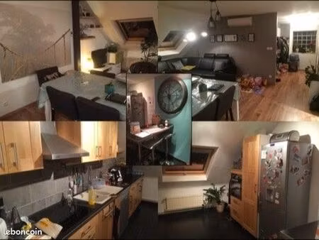 appartement duplex 4 pièces 70 m² (105m2 au sol) 1050 avec jardin