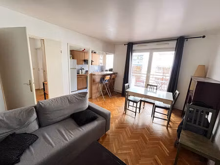 clichy 2 pieces + terrasse + parking