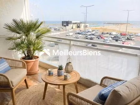canet-plage / aquarium – t3 vue mer – balcon – ascenseur – meublé – rénové – parking possi
