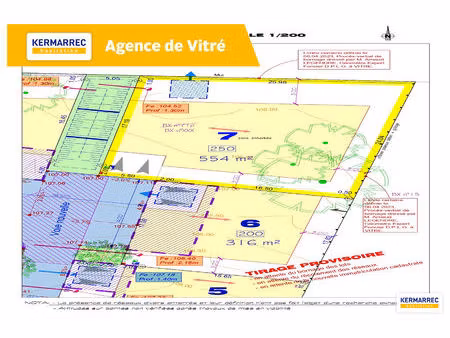 a vendre terrain constructible viabilisé à vitre 550 m² - 130 747 € hai