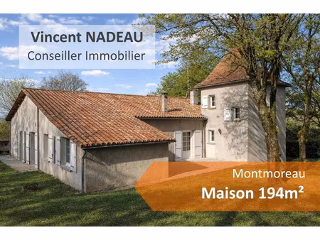 vente maison 7 pièces 194 m² montmoreau (16190)