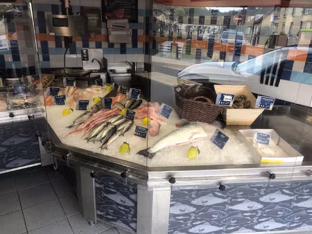 poissonnerie de coeur de ville avec appartement - fonds de c