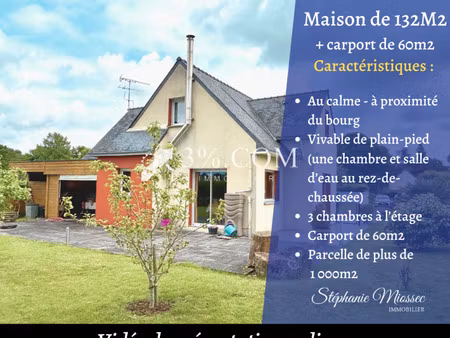 tréguidel  maison traditionnelle de 132 m² sur un terrain de plus de 1 000 m²