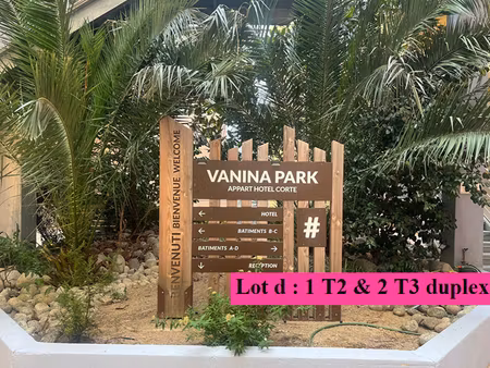 lot d - d'un t2 et de deux t3 duplex dans un immeuble à corte