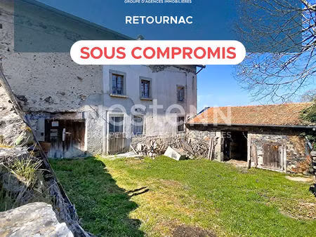 sous offre exclusivite ! hameau de retournac ancien corps de ferme à rénover sur 1500 m2 d