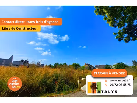 vente terrain 350 m² miniac-morvan (35540)