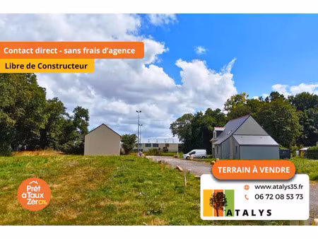 vente terrain 355 m² pacé (35740)
