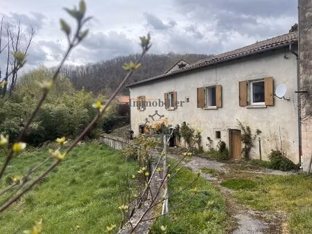 cénomes  maison de village avec terrain.