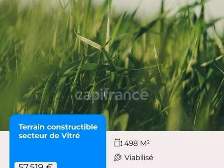 terrain constructible viabilisé à vendre
