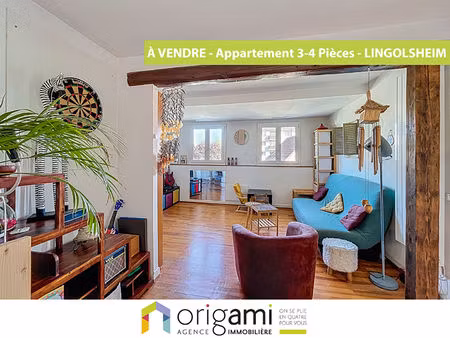 a découvrir chez origami - appartement 3/4p à vendre à lingolsheim