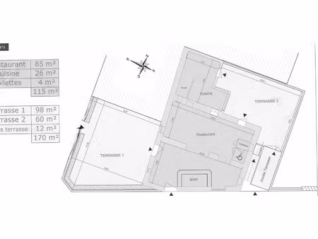 fonds de commerce à vendre lyon 9eme arrondissement 2 pièce(s) 285m2 199 000€