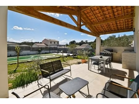 villa plain-pied 124 m² avec piscine à aumelas – 3 chambres + bureau – terrain 750 m²