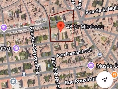 location emplacement parking 48 cours mirabeau