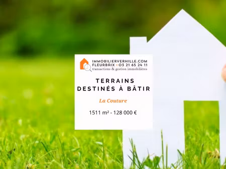 en vente terrain constructible 15 11 ares – 128 000 € |la couture