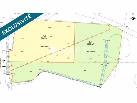 vente terrain 2157 m² labessière-candeil (81300)