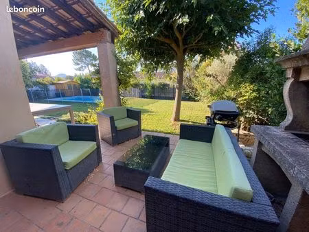 location meublée villa t4 avec piscine  terrain arboré  bouc bel air