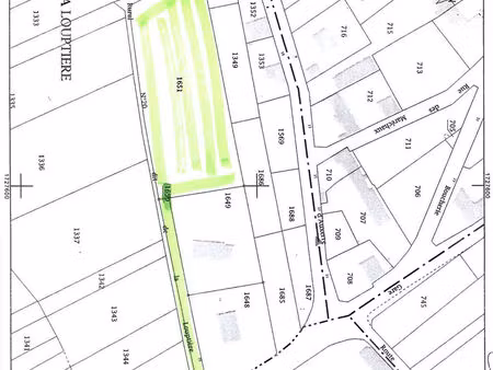 vente terrain  3464.00m²  égleny