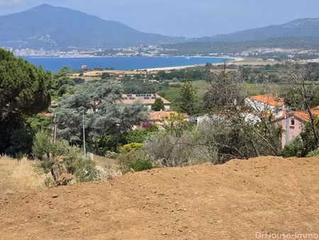 porticcio. terrain constructible avec permis purge. vue golfe d ajaccio et mer