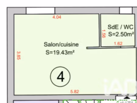 vente appartement 1 pièce 22 m² à ollainville (91340)  95 000 €