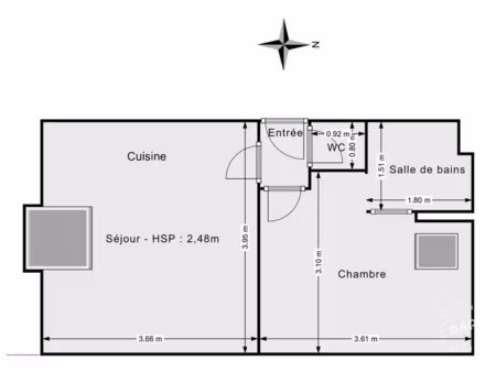 a vendre appartement - la ville du bois 91 - centre-ville : investissement locatif avec lo